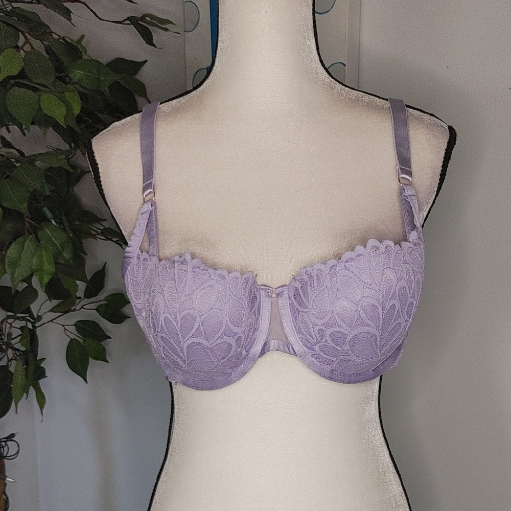 Savage X Fenty Savage Not Sorry Lightly Lined Lace Balconette Bra 40C